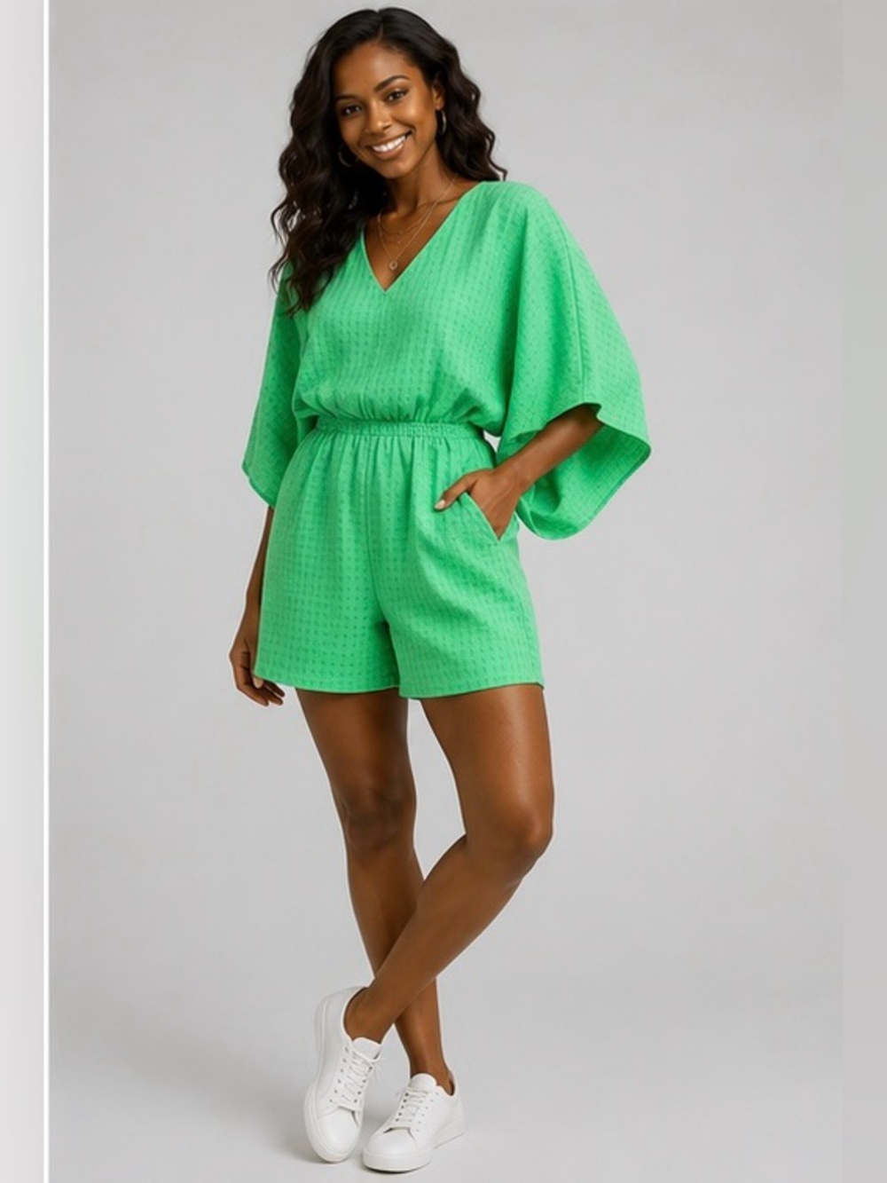 THE KIMONO BLOOM ROMPER COLLECTION MINT BLOOM